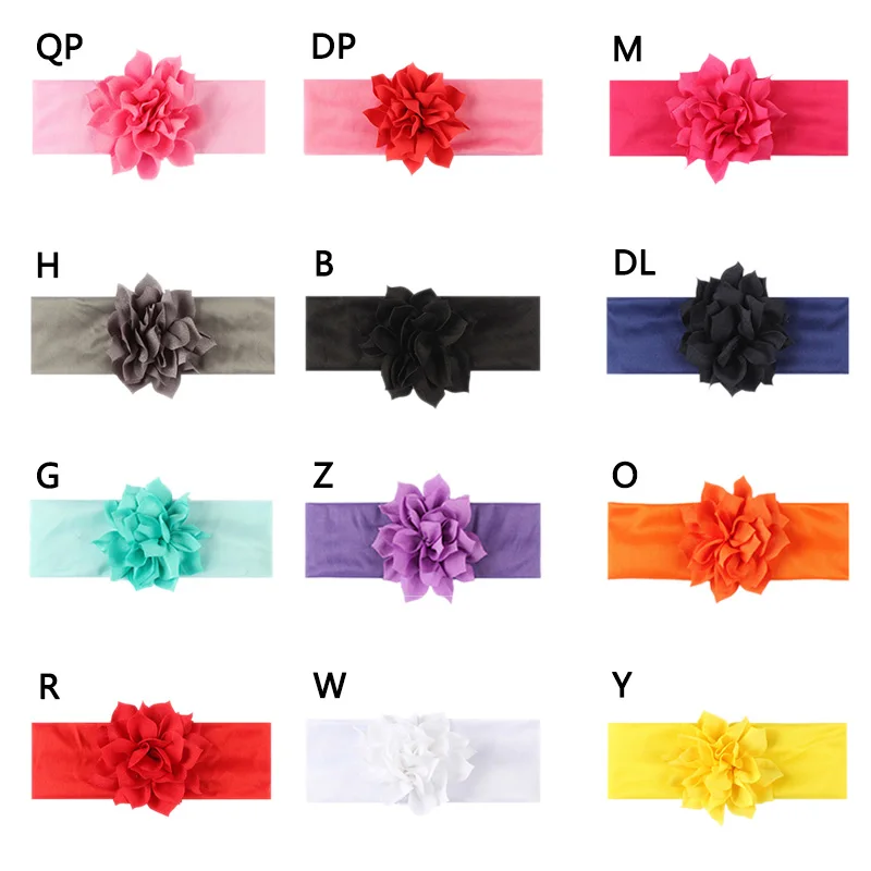 

12 colors Baby Girl Turban Floral Headband Newborn Baby Girl Headbands Elastic Kids Toddler 111