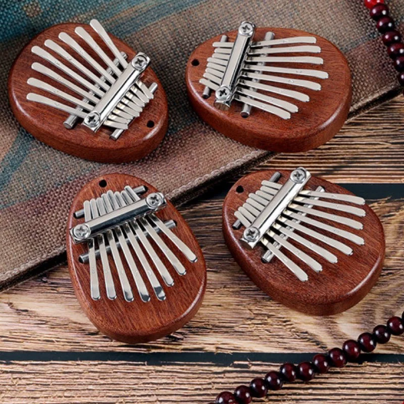 

Outdoor Travel Mini Thumb Piano 8-Tone Cute Hawaii Kalimba Thumb Piano Thumb Piano Outdoor Portable Musical Instrument