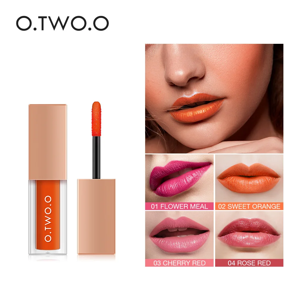 O.TWO.O 2 In 1 Lip Gloss &amp Liquid Blusher Double Effect Long Lasting Waterproof Soft Silky Smooth Lipstick Official Products |