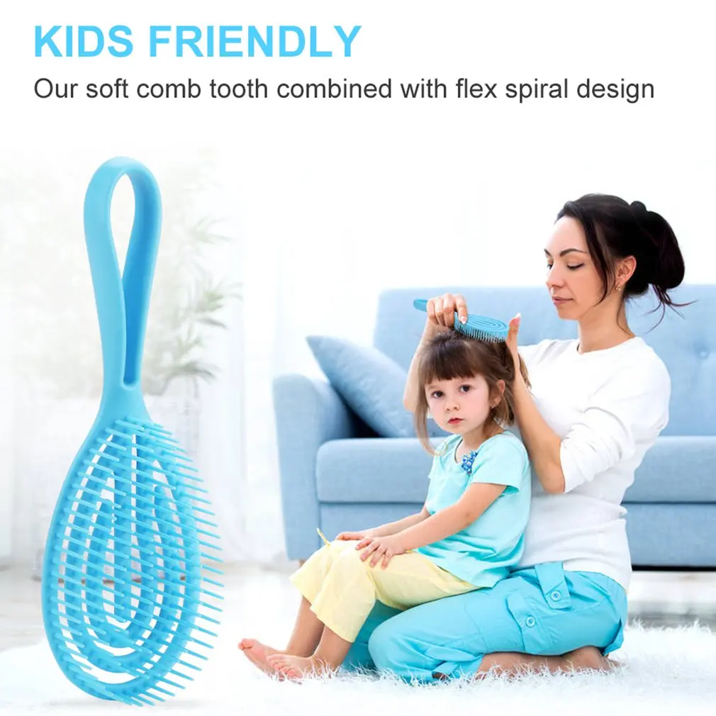 

4pcs Hair Comb Scalp Massage Hair Brush Wet Curly Detangle Comb Detangling Hairbrush Women Salon Hairdressing Styling Tools