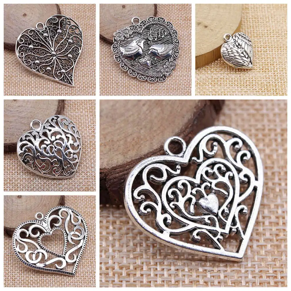 

Подвески для подвесок «сделай сам», аксессуары для ювелирных изделий, подвески с большим сердцем