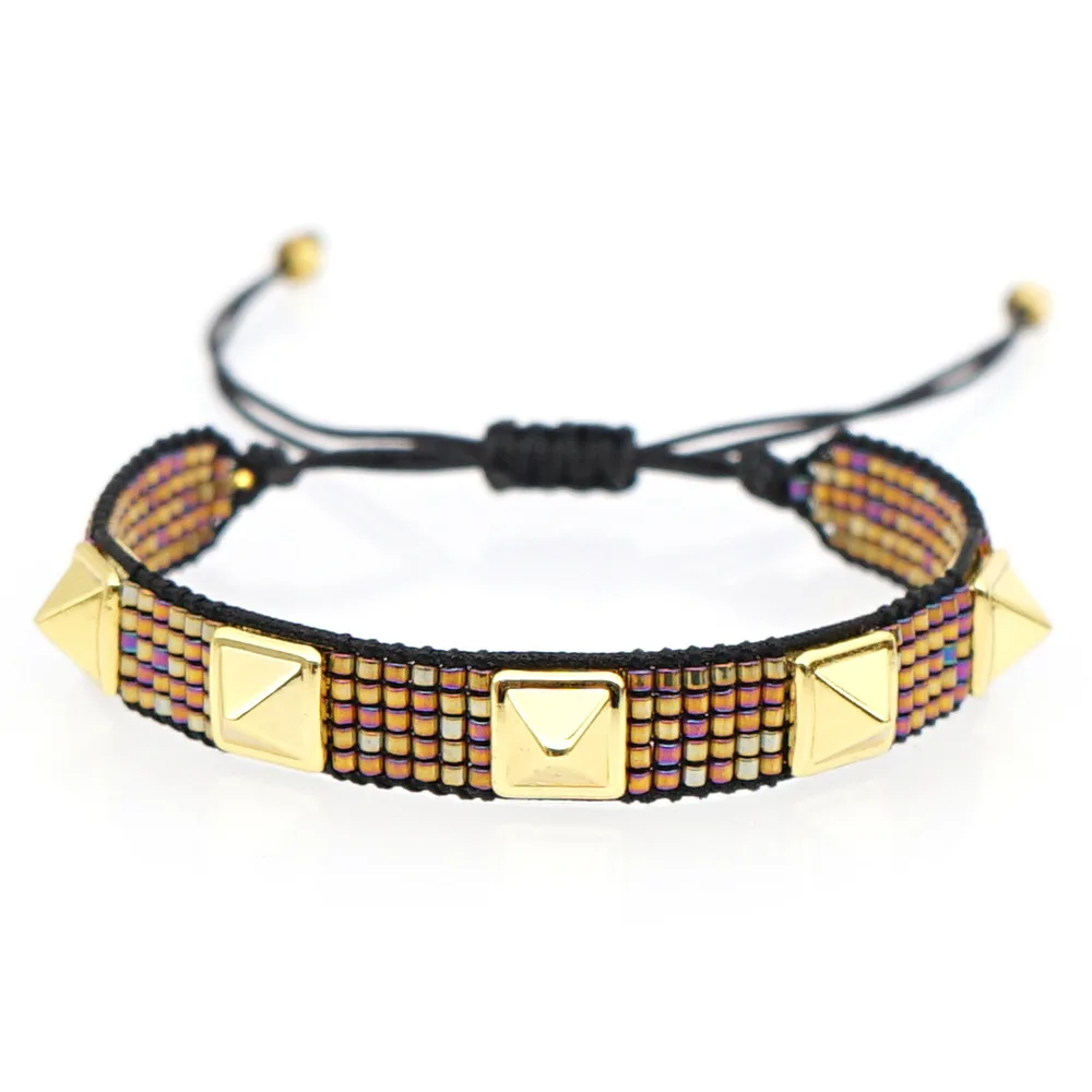 Ремешки с заклепками SHINUSBOHO для женщин браслет MIYUKI для мужчин цветные пульсерас мужер мода 2019 ювелирные украшения ручной работы оптом.