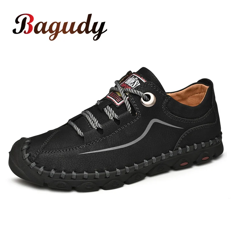 Мужские Кожаные Мокасины повседневные лоферы брендовые весенние модные