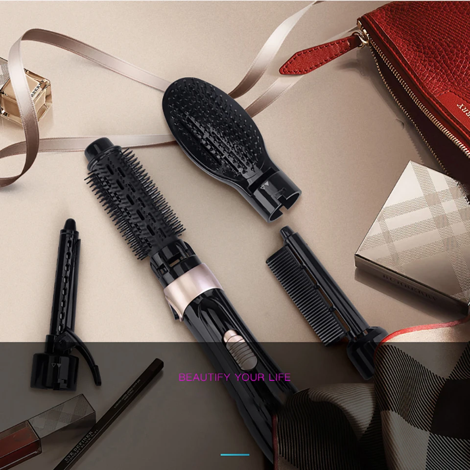 

4 in 1 Hair Dryer Brush Automatic Rotary Hot Air Styler Brush Dryer Curling Rod Straight Hair Styling Comb