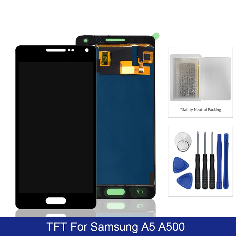 Для Samsung Galaxy A5 2015 ЖК дисплей сенсорный экран дигитайзер сборка на SM A500F A500H A 5 500F 500H