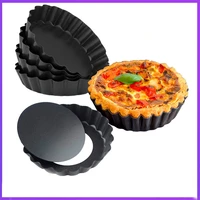 non stick removable bakeware for fruit pie pizza and egg tart baking mold cake tools kitchen accessories carbon steel cake tray