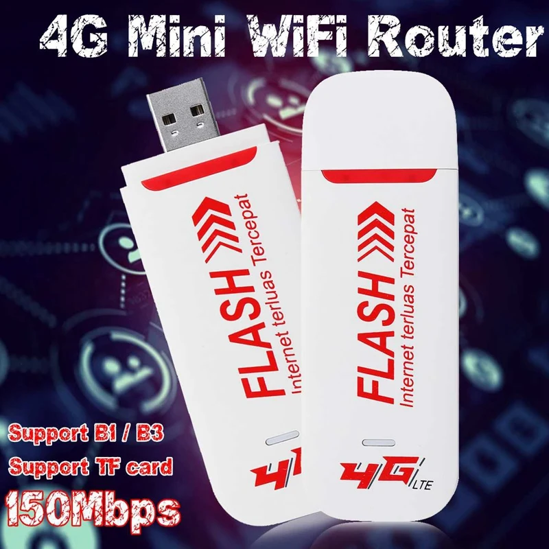 

2PCS Unlockeds 4G LTE Wireless WIFI Router USB Dongle Network Card Mobile Broadband Portable Car WIFI Router Hotspot