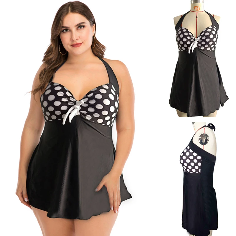 

2021 New Swimsuit Women Dot Print Bikini Set Swimming Two Piece Tankini Swimming pool Sea Daily new swimwear women