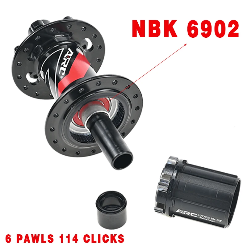 

MTB Hub 28H / 32H / 36H Micro Spline 12 Speed Disc Brake Bearing Hub 6 Pawls 114 Clicks HG 8 9 10 11/ MS / Sram XDR 12 Speed