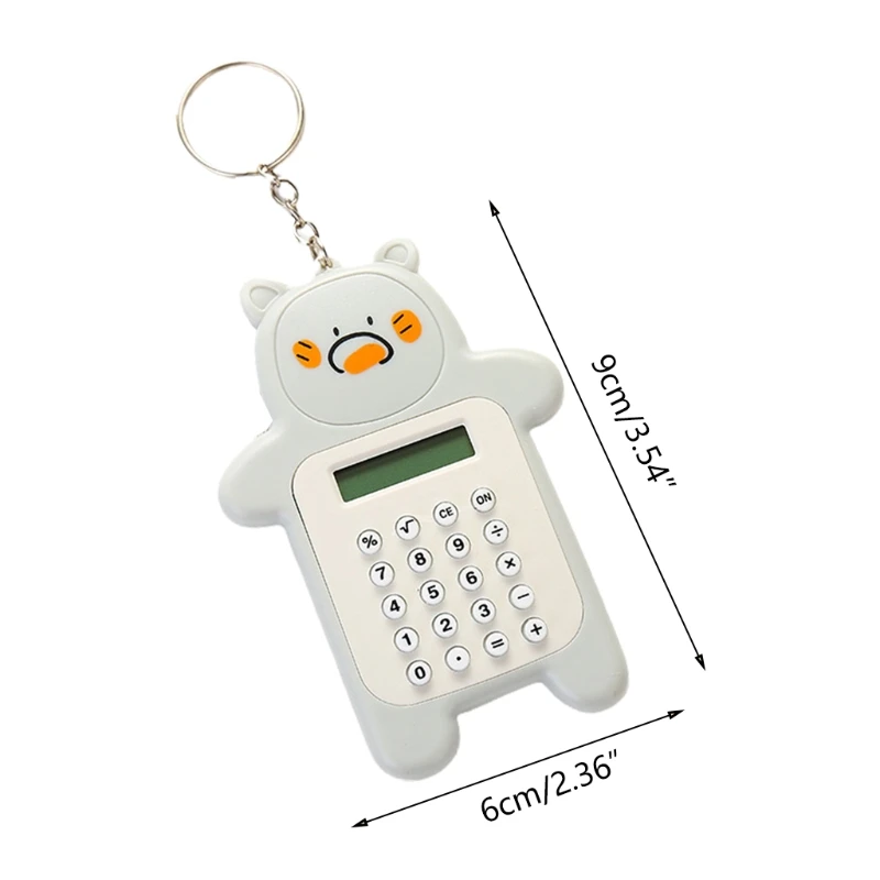 Портативный милый мультяшный Калькулятор Мини-медведь 8-значный дисплей с