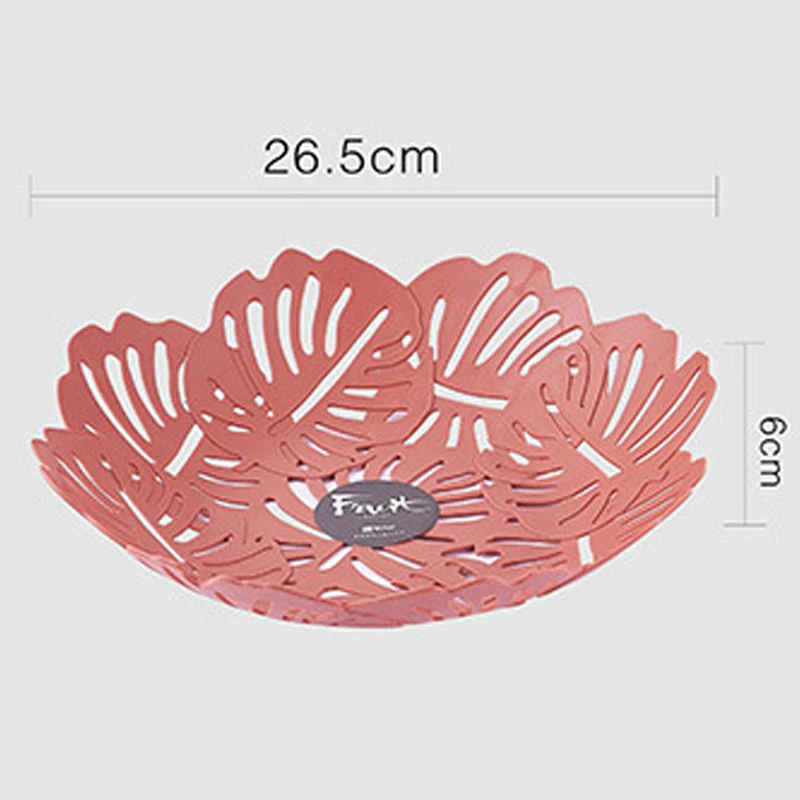 

Nordic Leaf Shaped Hollow Fruit Plate Desktop Storage Tray Plastic Drain Basket Snack Plate Turtle Leaf Kitchen Shelf Basket