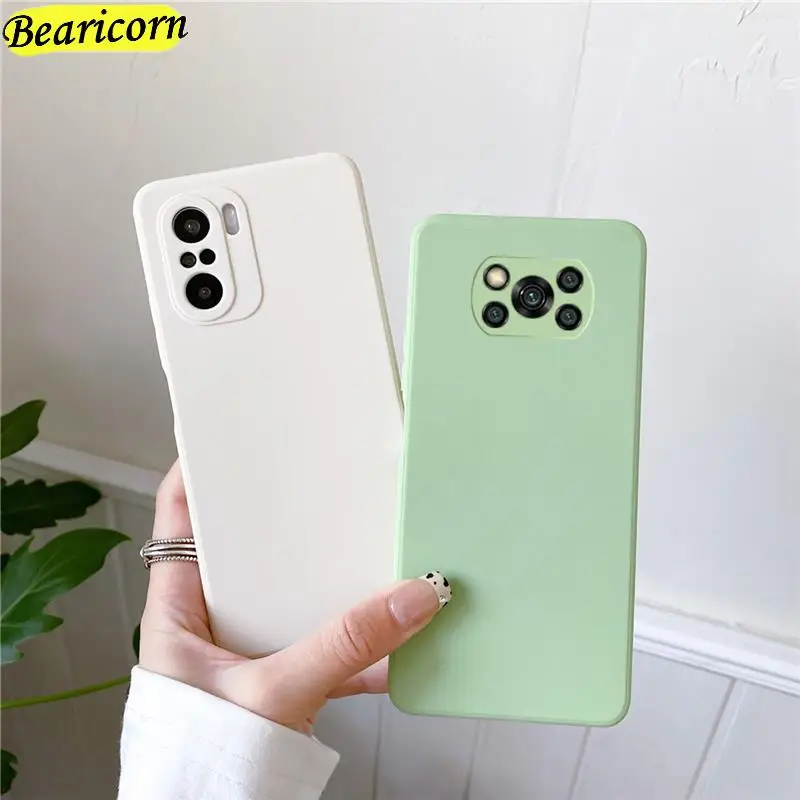

Original Phone Case For Xiaomi Redmi Note 8 8T 9 9s 9T 7 10X 9AT K20 K30s Ultra K40 Pro Plus Square Matte Soft Silicone Cover