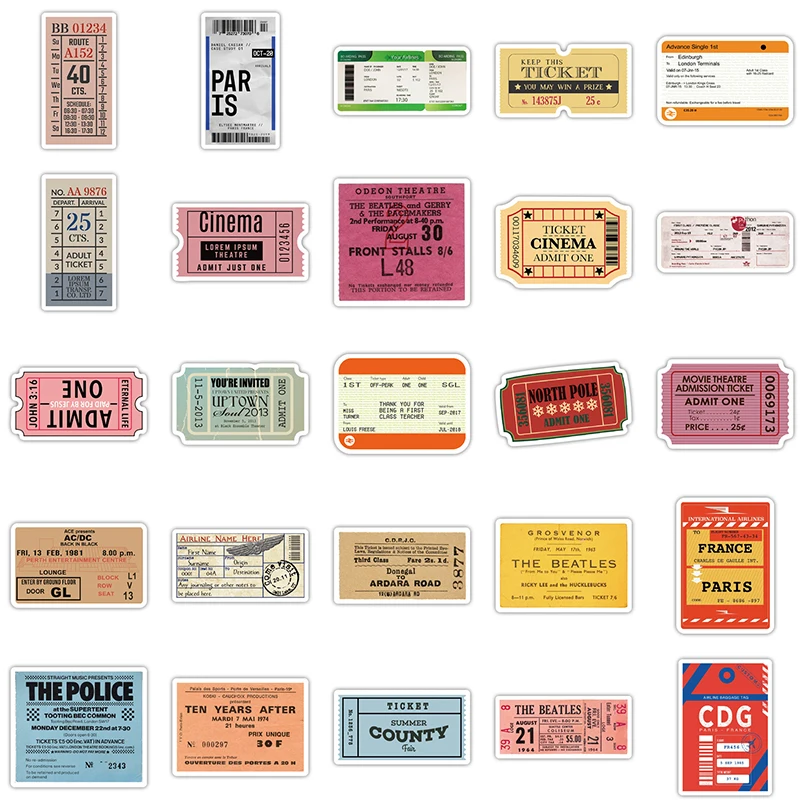 10/30/50 шт. водонепроницаемые наклейки в стиле ретро | Игрушки и хобби