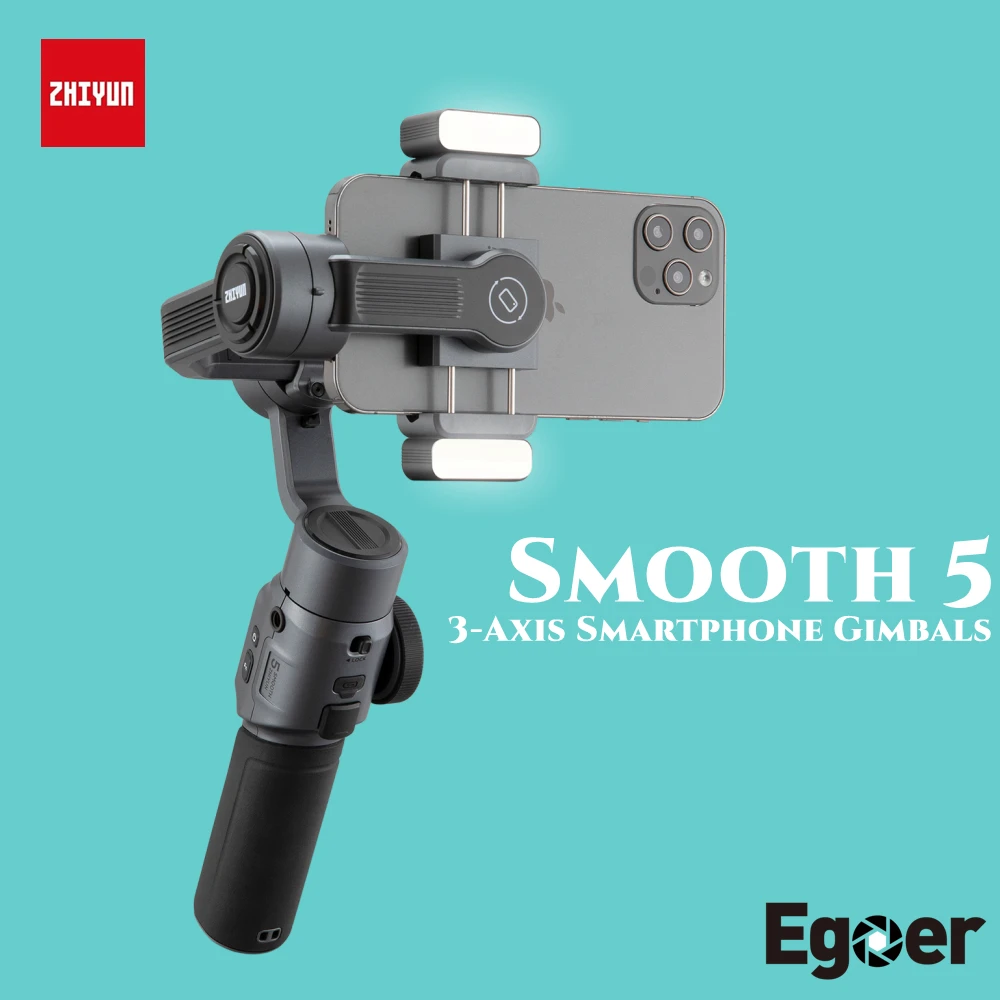 

ZHIYUN Smooth 5 Gimbal Phone Handheld Stabilizer 3-Axis Smartphone Gimbals for iPhone/Samsung/Huawei/Xiaomi/Oneplus/HONOR