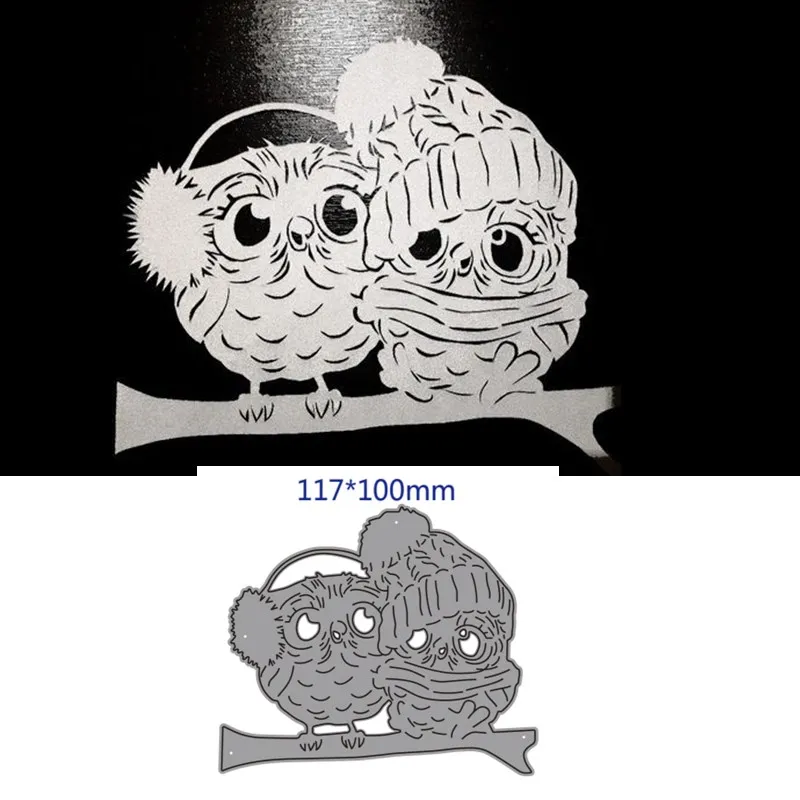 

Металлические режущие штампы, форма для высечки, зимнее украшение в виде совы, для скрапбукинга, бумаги, ремесленных ножей, лезвия, штампы, т...
