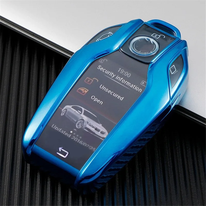 TPU Car Smart Key Fully Case For BMW 5 7 series G11 G12 G30 G31 G32 i8 I12 I15 G01 X3 G02 X4 G05 X5 G07 X7 LED Display Key Cover