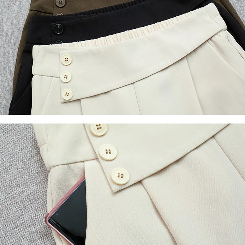 

Slim Women High Waist Suit Pants Spring Summer Casual Harem Pants Plus Size Stretch Trousers Ladies Office Work Leisure Pants