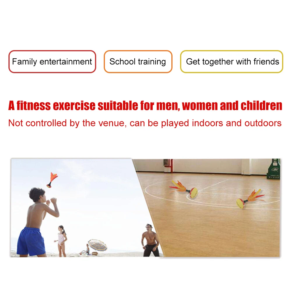 

1pcs Colorful Neoprene Hand Shuttlecock Beach Entertainment Indiaca Featherball Hand Badminton