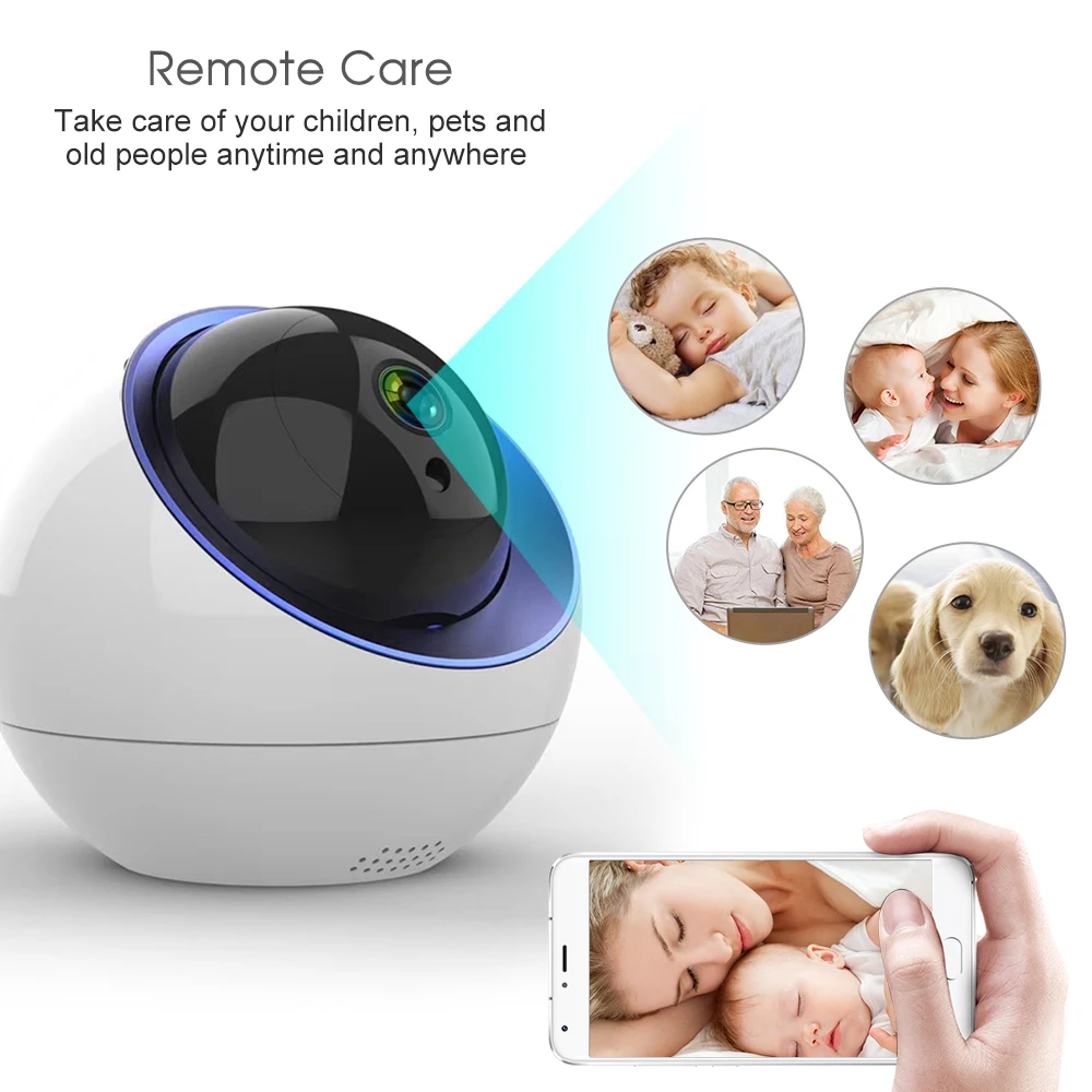 Новое поступление, облачная купольная IP камера 1080 P, беспроводная WiFi камера безопасности, камера видеонаблюдения, мини камера с автоматическим отслеживанием