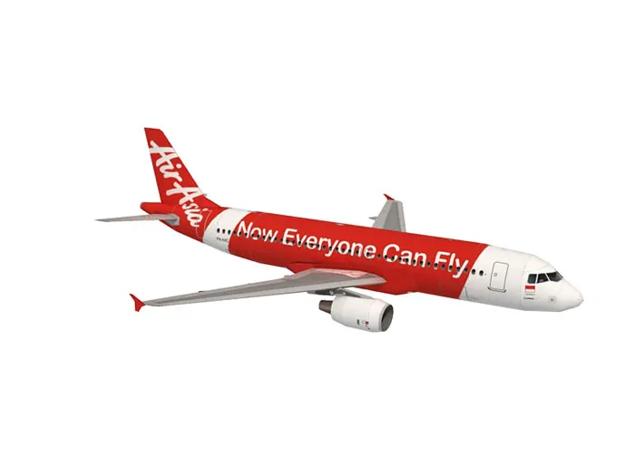 1:72 1:100 Аэробус A320-200 самолет Air Asia гражданского самолета 3D Бумажная модель детские