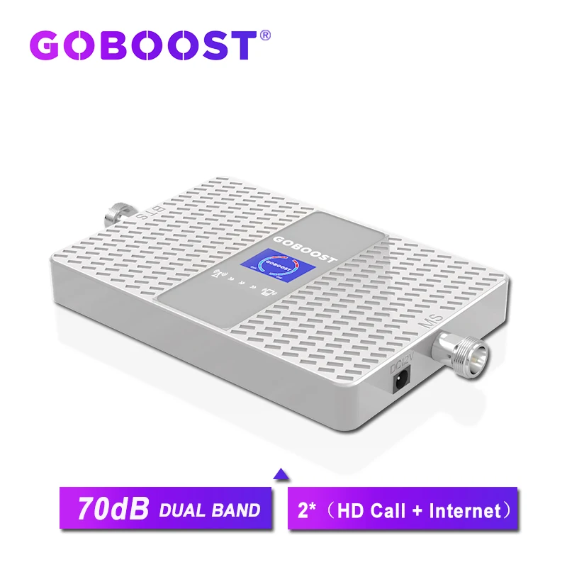 Усилитель мобильного сигнала GOBOOST 70 дБ 2g 3g 4g ретранслятор для телефона 850 1900 шт. band2