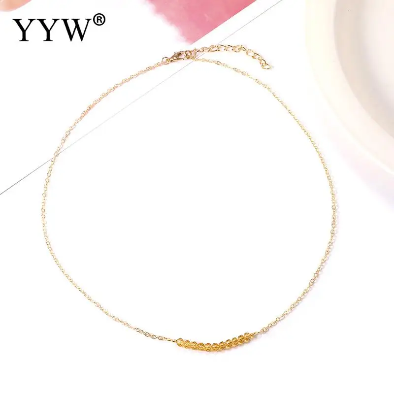 Несколько видов цинкового сплава ожерелье со стеклянными бусинами Европейский