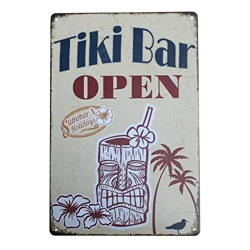 

Vintage Retro Home Decorative Tiki Bar Metal Signs TIN Sign 7.8X11.8 INCH