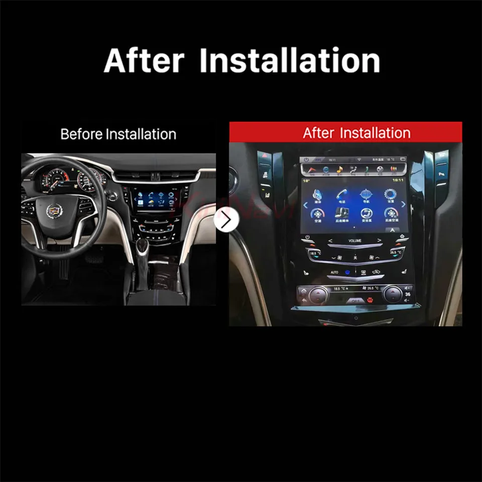 Автомобильный Dvd-плеер KiriNavi Telsa Style вертикальный экран 10 4 дюйма 1 Din Android 9 0 для Cadillac
