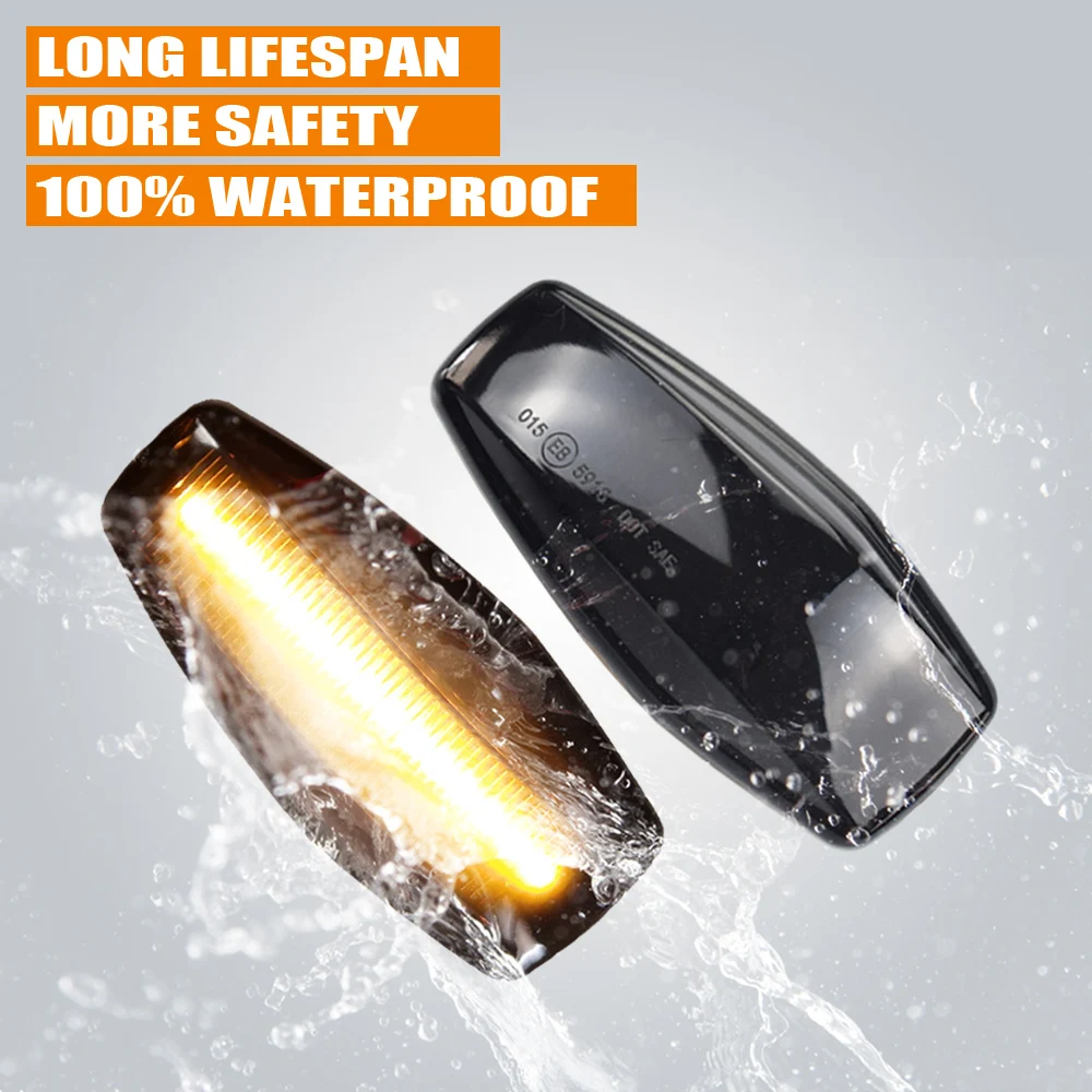 2 шт. для Hyundai "бегущая вода" Индикатор Светодиодный Боковой габаритный фонарь