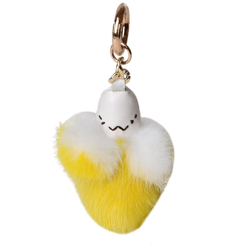 Модный креативный подарок из меха норки маленькая соломенная сумка Подвеска