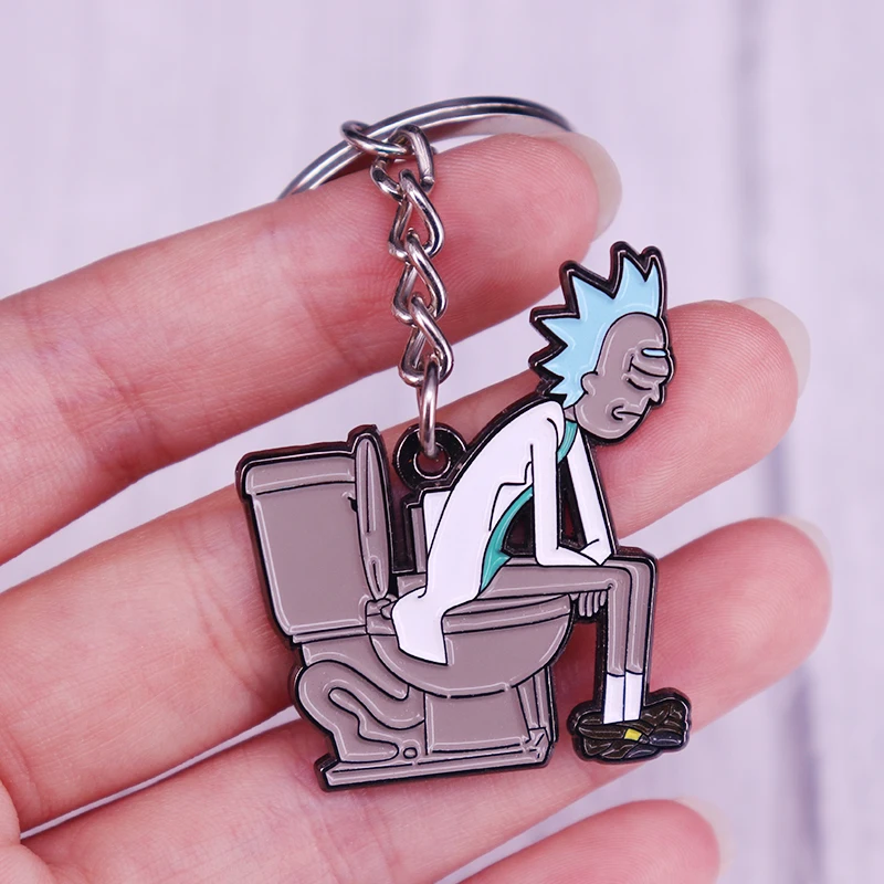 Этот брелок с милым но смешным ученым Рик Санчесом-подарок научным работникам и