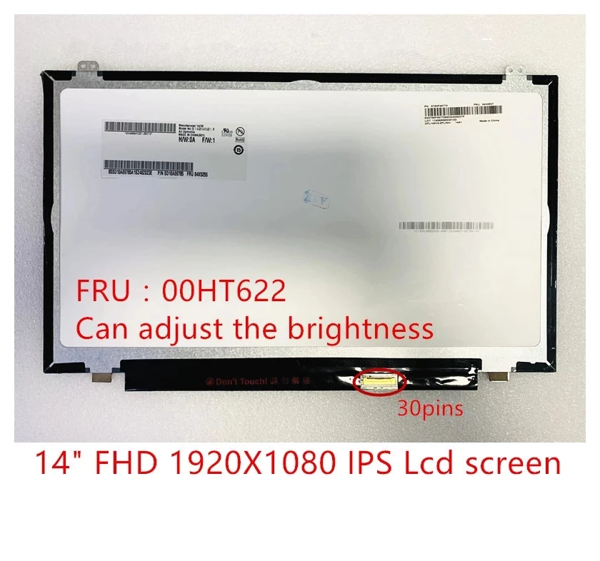 Оригинальный B140HAN01.3 FRU 00HT622 для Lenovo Специальный IPS FHD EDP 30 pin Y40 E440 T450 T440P T440S ЖК