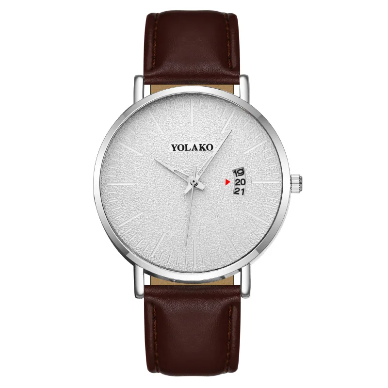 

Men's Stainless Steel Band Business Casual Automatic Date Quartz Watch Simple Trendy Fashion Waterproof Stainless Steel Watch