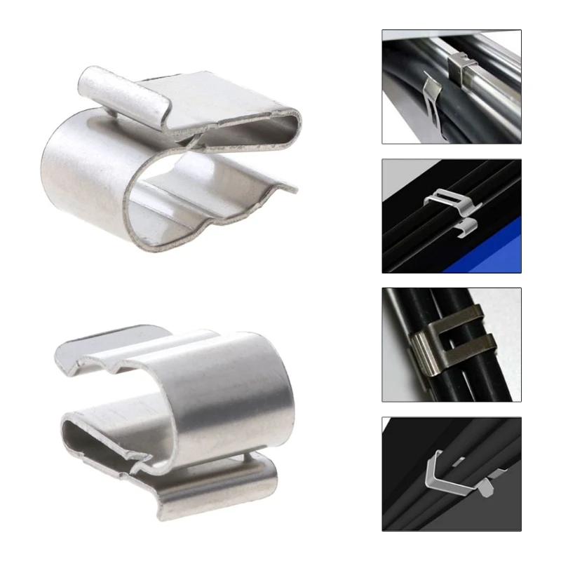 L9BC 50Pcs 2x6mm Stainless Steel Solar PV Cable Clips For System Mounting Installation | Автомобили и мотоциклы