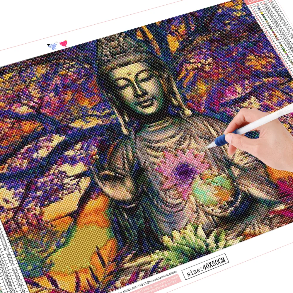 Хуакан Алмазная картина крестиком религия рукоделие мозаика вышивка Будда