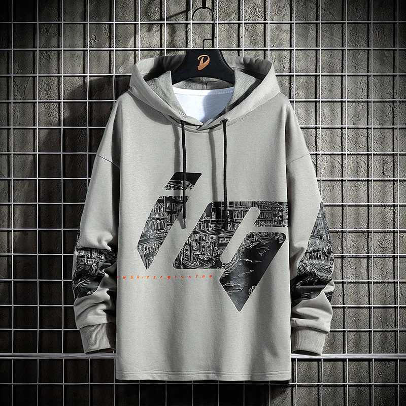 

Модный брендовый свитер для мужчин, Новинка весна-осень, Свободный Топ с капюшоном и надписью, Повседневная универсальная красивая куртка