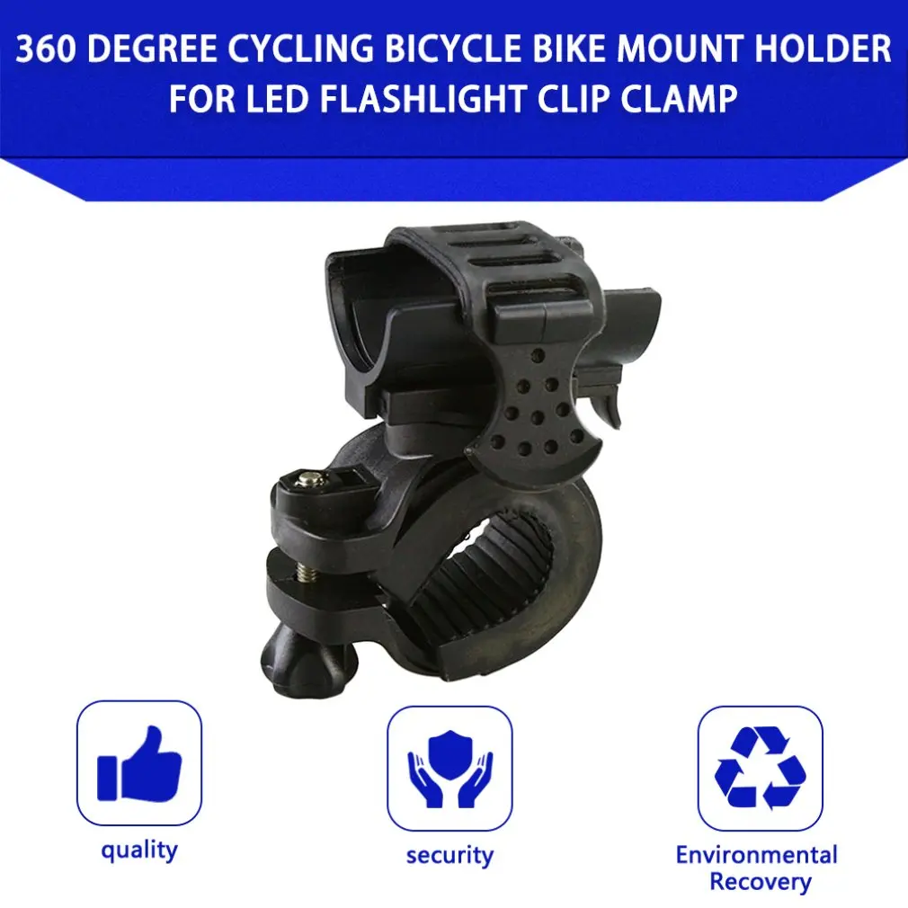 

2021 NEW 360 Degree Cycling Bicycle Bike Mount Holder for LED Flashlight Clip Clamp