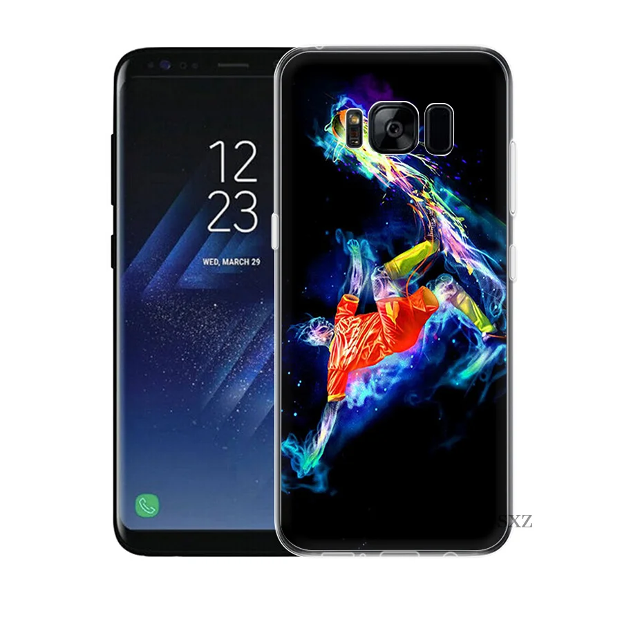 Phone Case Cover Football Soccer Ball On Water Burning Fire Sports For Samsung Galaxy S7 Edge S8 S9 Plus Cases TPU |