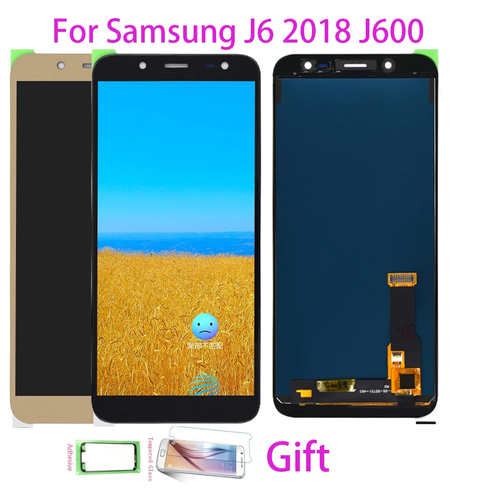 Тест ЖК экран для Samsung J600 J6 2018 Регулируемый дисплей сенсорный дигитайзер в сборе