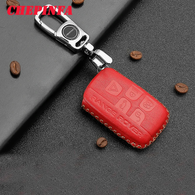 Кожаный чехол для автомобильного ключа Land Rover A9 Range Sport Evoque Freelander 2 Jaguar XE XJ XJL XF C-X16 V12