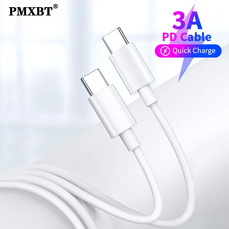 USB C для PD кабель Redmi k30 10 Quick Charge 4 0 смартфон 60 Вт Кабель быстрой зарядки Samsung S20 Type