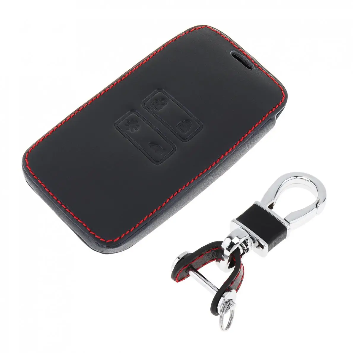 4 кнопки кожаный чехол для автомобильного ключа защитный держатель с подвесной