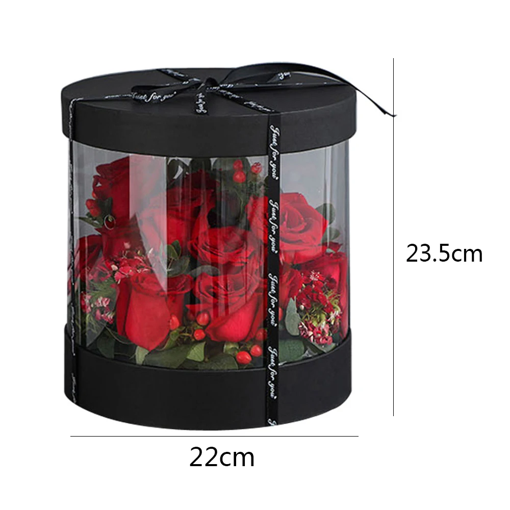 Круглая Цветочная бумажная коробка для объятий цветочное ведро цветов