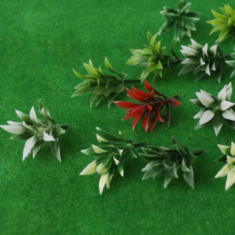 

100pcs 1:100 HO Scale Flower Grass Mix Colors Model Trains Layout Railway RXBF