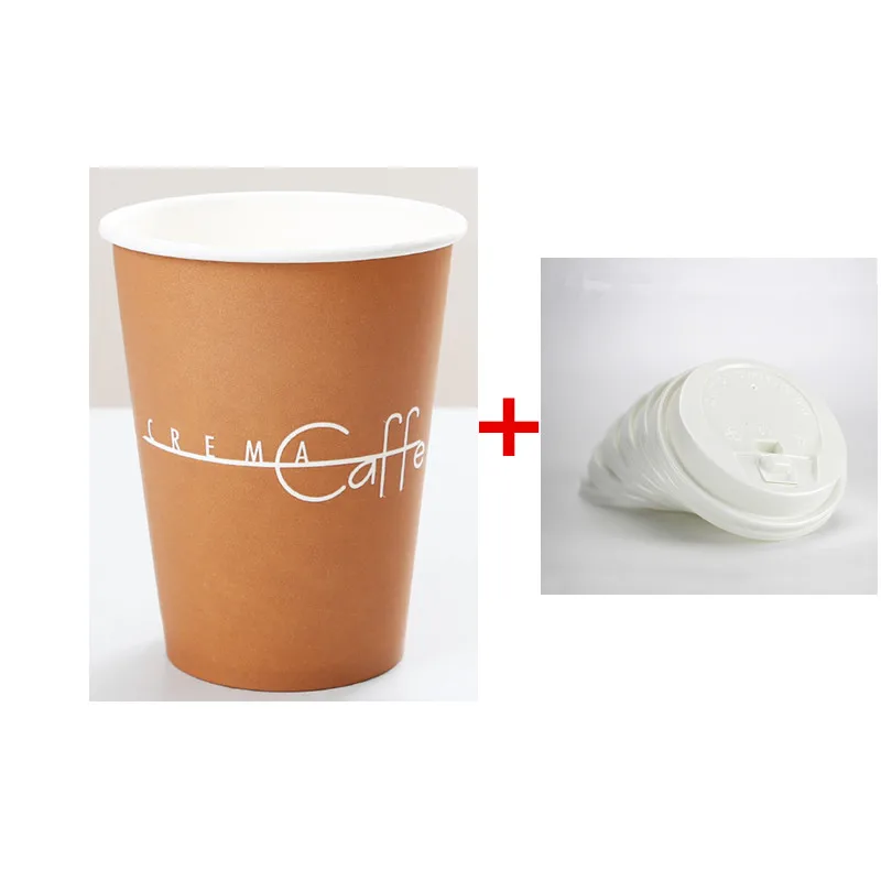cup and lid1 50 шт., плотная бумага, молочный чай, упаковка, одноразовые стаканчики, кофейная чашка, кофейные узоры, вечерние стаканчики, стакан на вынос - Цвет: cup and lid1