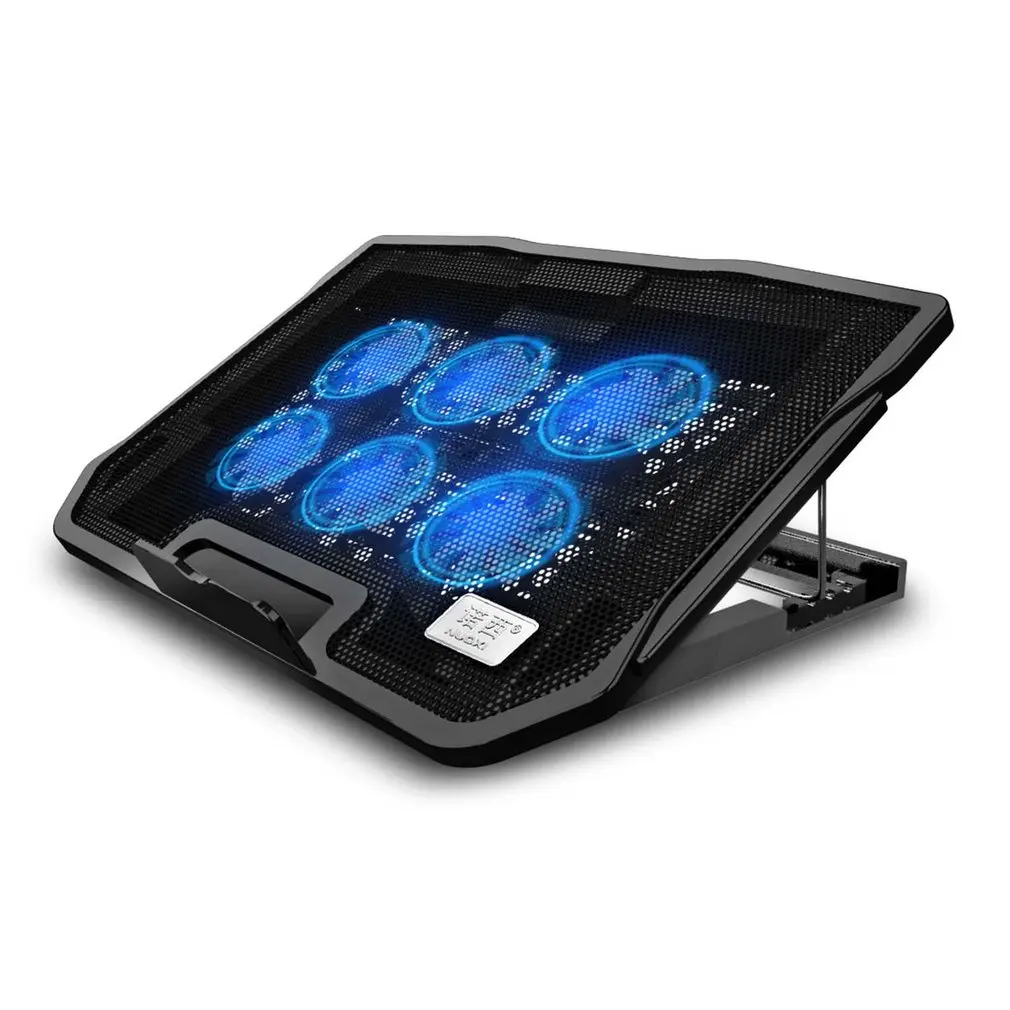 

Gaming Laptop Cooler Six Fan 6 fan Laptop Cooling Pad Notebook Stand Laptop Cooling Pad Cooler Pad Chill Mat Bracket For Laptop