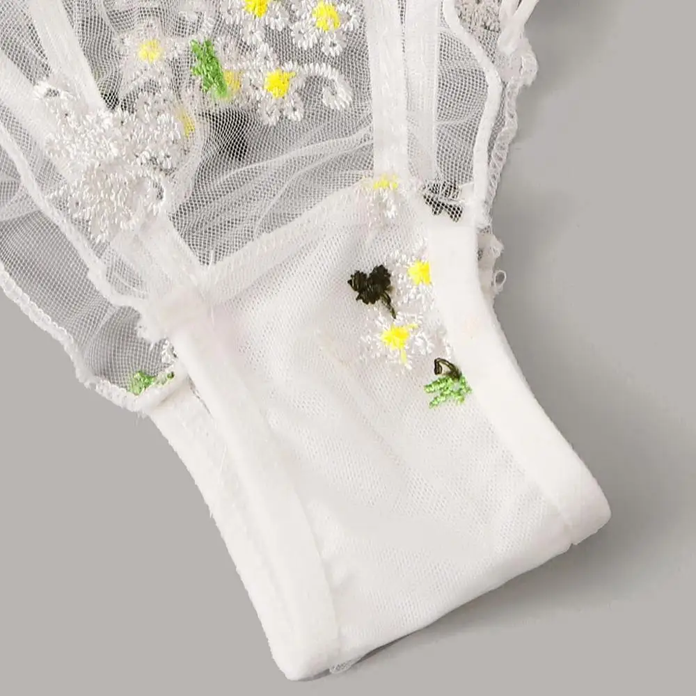 Сексуальные женские кружевные бюстгальтеры без бретелек с цветочной вышивкой и