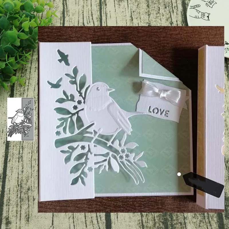 Металлические Вырубные штампы птица кружево 2 вырезанные штамповки декор