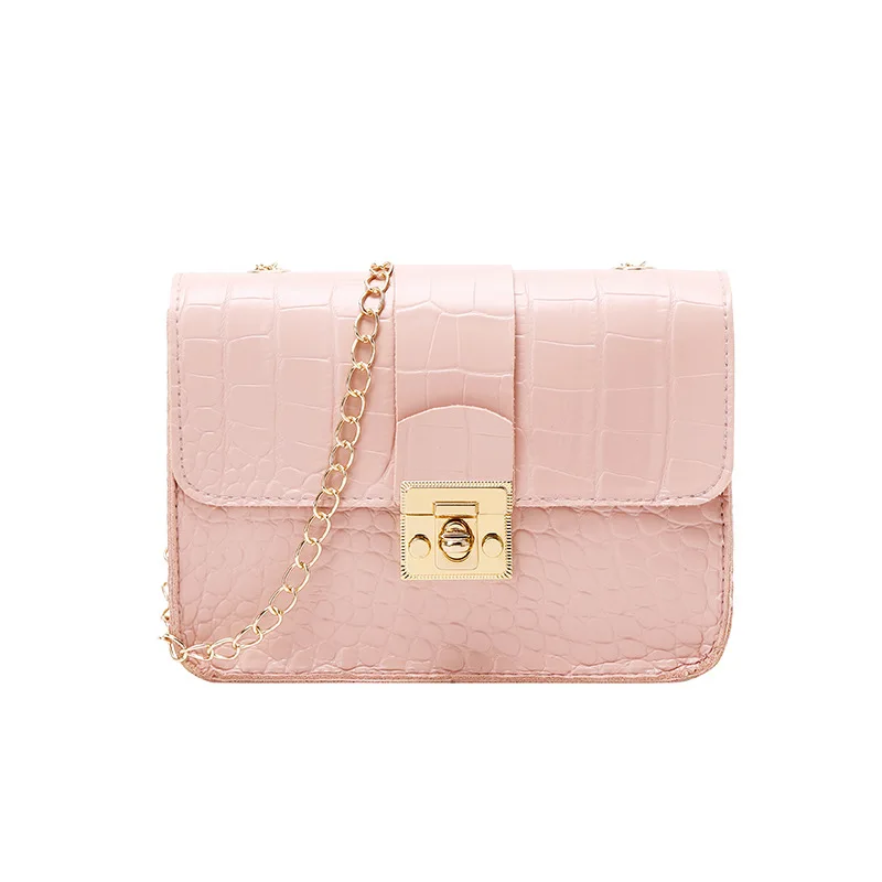 

Women's Bag Crocodile Pattern New Flower Lock Chain Square Bag Leisure Mobile Phone Bag Dropshipping Cross Body Bag Woman