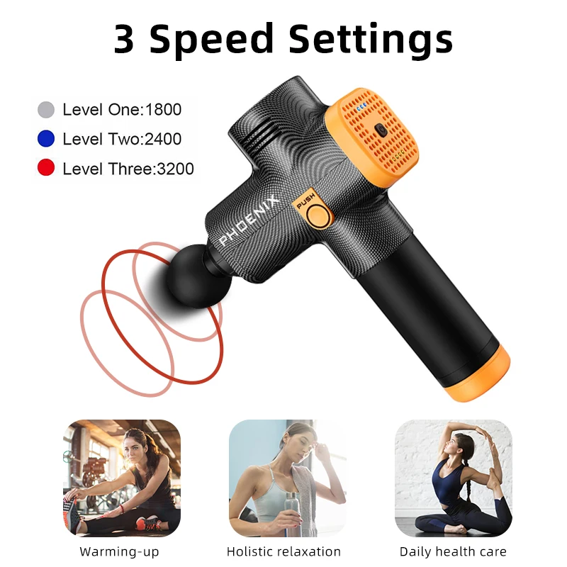 Феникс А2 массажный пистолет для расслабления мышц глубокий тканевый массажер